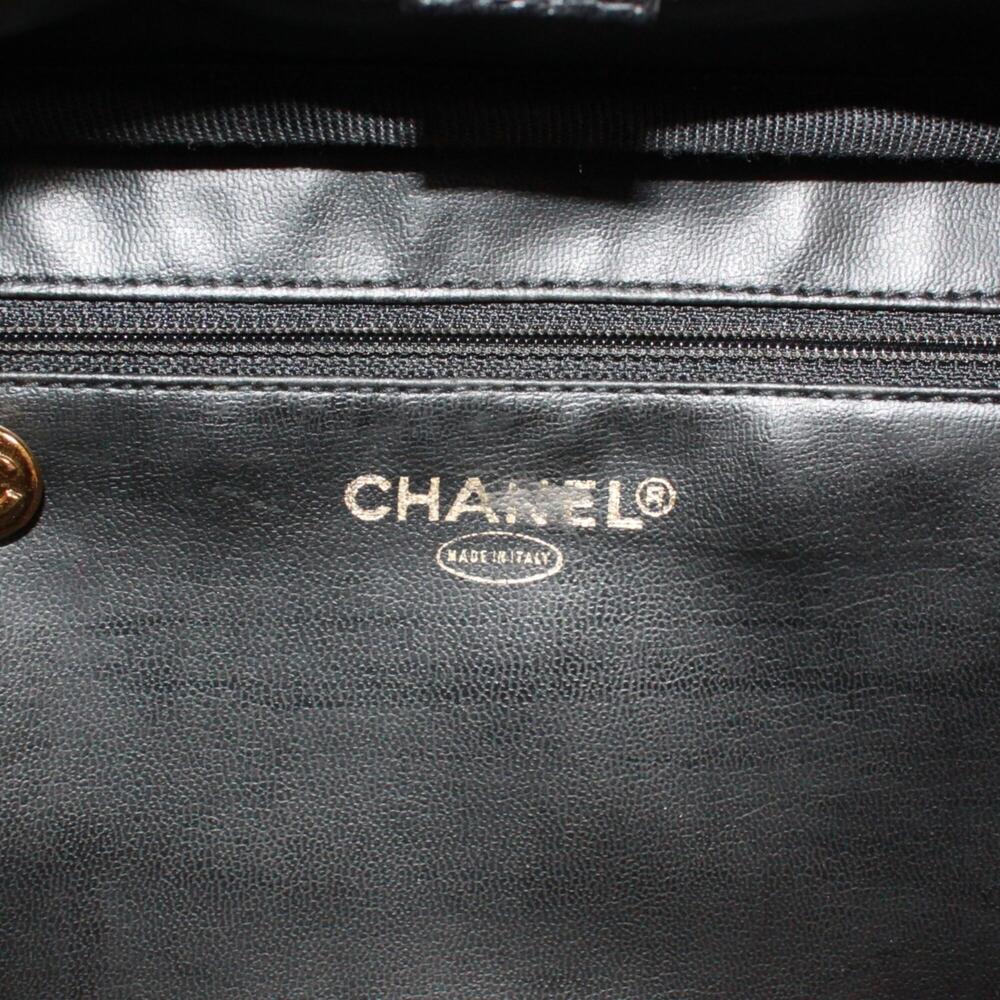 CHANEL Black Caviar Leather Logo Vanity Bag - Picture 10 of 15